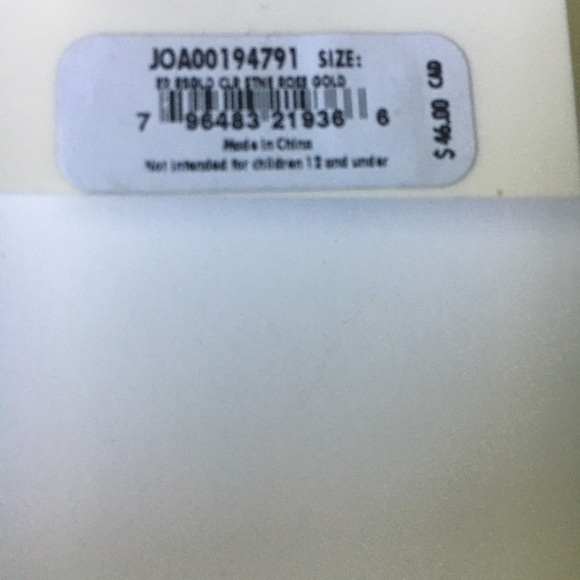 Rose gold and stone Fossil stud earrings - Picture 3 of 4